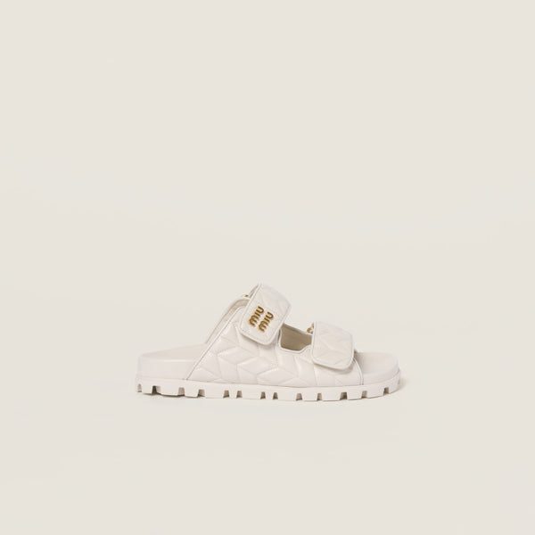 Miu Miu - Quilted Nappa Leather Slides